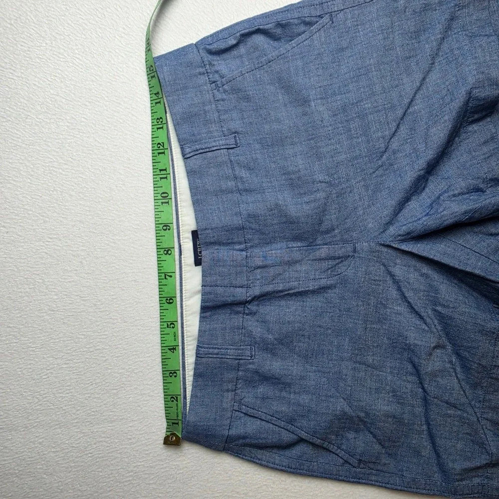 J. Crew Womens 5 Inch Classic Chambray Shorts Blue Cotton AY431 Size 6